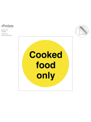 Cooked food only storage label