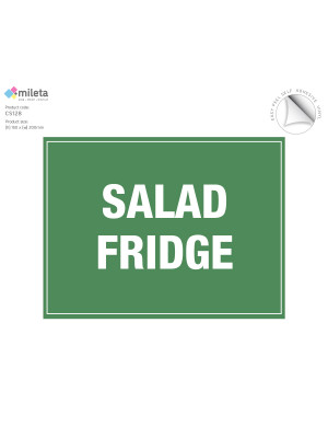 Salad fridge storage label - large