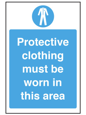 Protective Clothing Must Be Worn in this Area Notice - CS150