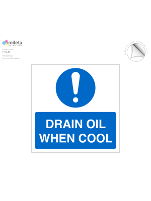 Drain Oil When Cool Notice