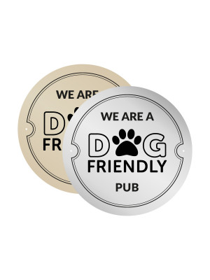 150mm We Are A Dog Friendly Pub (Exterior Wall Plaque)