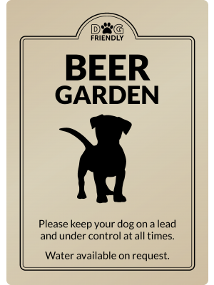 Dog Friendly Beer Garden - Exterior Sign