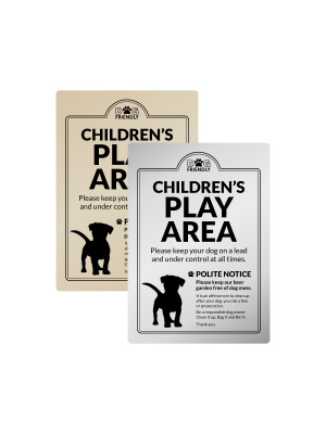 Dog Friendly Childrens Play Area (Exterior Sign)