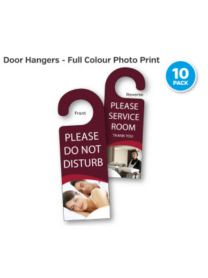 Full Colour Do Not Disturb / Please Service Room Door Hangers