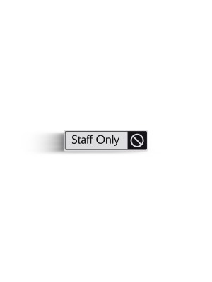 DM013 - Staff Only with Symbol Door Sign