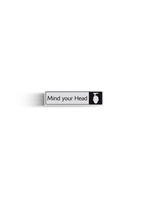 DM018 - Mind Your Head with Symbol Door Sign