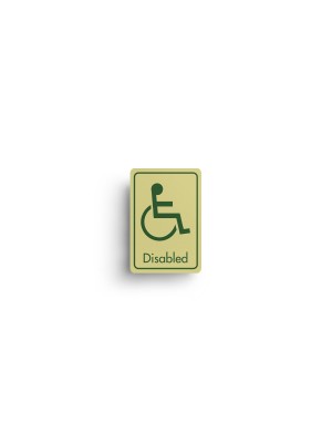 DM064 - Disabled Symbol with Text Door Sign