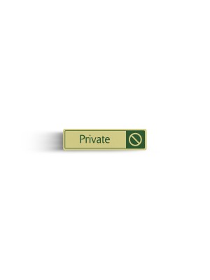 DM072 - Private with Symbol Door Sign