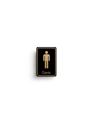 DM083 - Gents Symbol with Text Door Sign