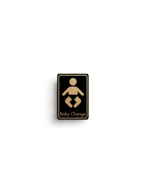 DM085 - Baby Change Symbol with Text Door Sign