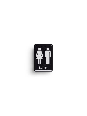 DM101 - Toilets Symbol with Text Door Sign