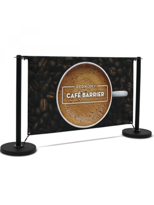 Economy Cafe Barrier Full Kit - 1500mm Double Sided Print
