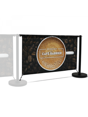 Economy Cafe Barrier Extension Kit - 1500mm Single Sided Print