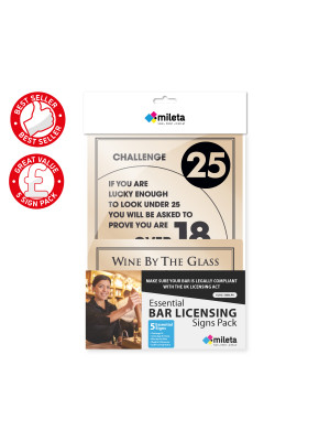 Essential Modern Bar Licensing Sign Pack - Gold