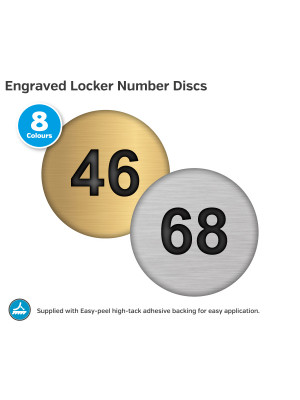 Engraved Locker Number Discs