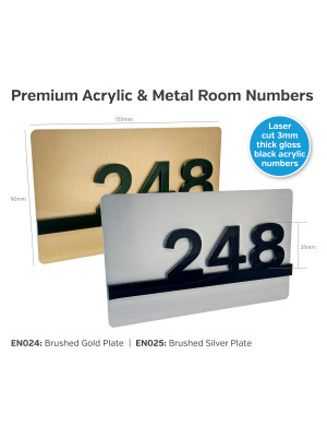 Acrylic & Metal Door Numbers - Landscpae - Choice of Colours