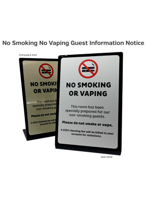 No Smoking No Vaping Guest Information Notice
