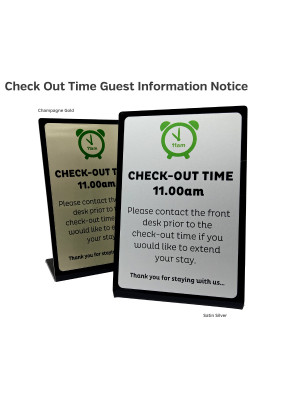 Check Out Time Guest Information Notice