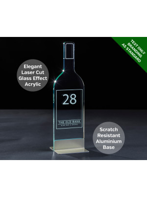 Emerald Wine Bottle Table Number - ER003