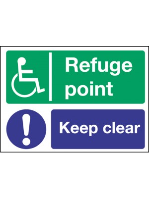 Disabled Refuge Point / Keep Clear Notice
