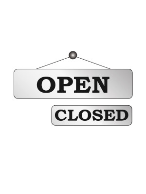 Silver Open & Closed Notice - FD148