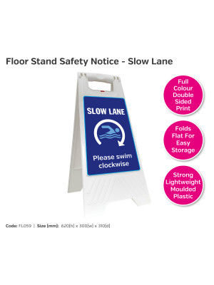 Slow Lane Portable Floor Stand Safety Notice - FL059