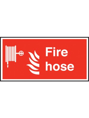 Fire Hose Text & Symbol Sign