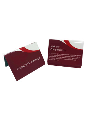 With Our Compliments... Guest Information Tent Notices - Multipack - GH018 - Multiple Colours