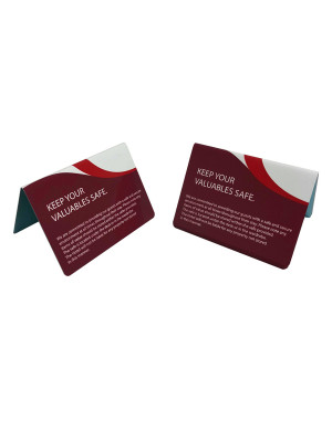 Keep Your Valuables Safe Guest Information Tent Notices - Multipack - GH019 - Multiple Colours