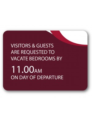 A5 Visitors & Guest Departure & Information Notice