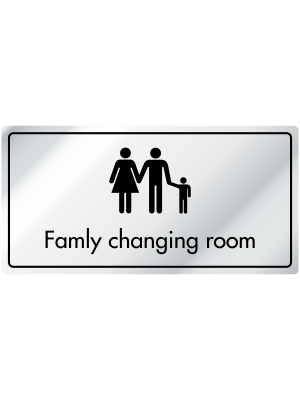 Family Changing Room Information Door Sign - ID002