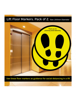 Lift Social Distancing Floor Markers. Pack of 2 - SD154