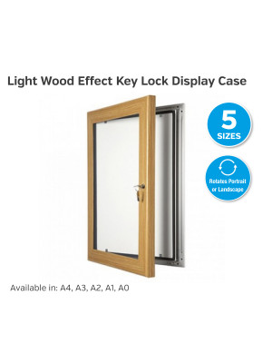 Light Wood Effect Key Lock Display Case