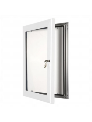 White Key Lockable outdoor menu poster cases