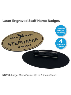 Large Laser Engraved Staff Name Badges