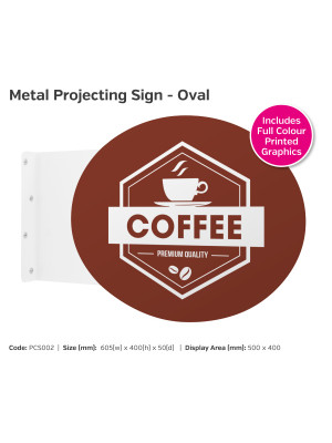 Metal Projecting Sign - Oval