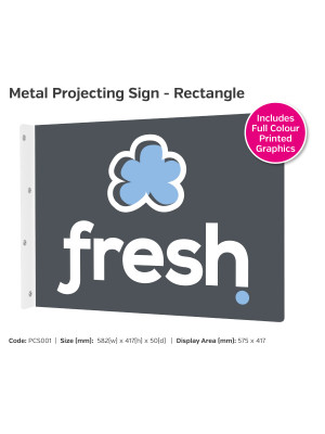 Metal Projecting Sign - Rectangle