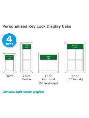 Personalised Key Lock Display Case - With Header Graphics