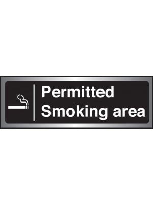 PS259 - Silver Permitted Smoking Area