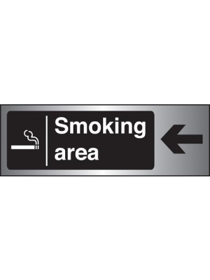 PS261 - Silver Smoking Area Arrow Left