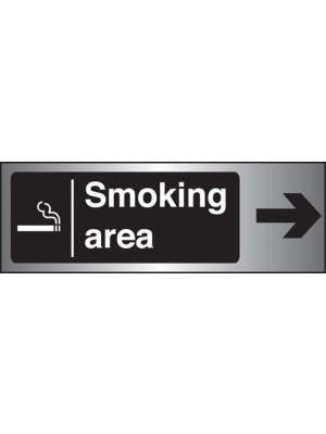 PS262 - Silver Smoking Area Arrow Right