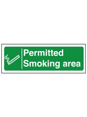Permitted Smoking Area Sign