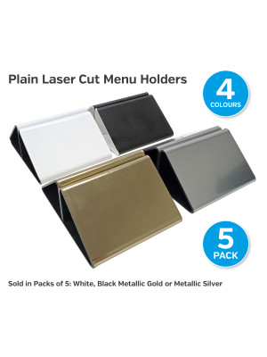 Plain Laser Cut Menu Holders - Pack 5