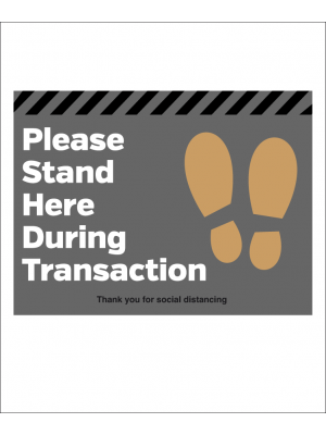 Please stand here during transaction floor graphic - SD203