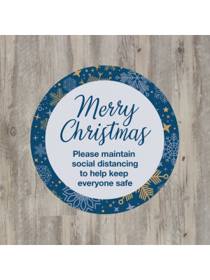 Merry Christmas Social Distancing floor graphic
