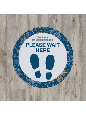 SD343_SD344 Christmas Please Wait Here floor graphic