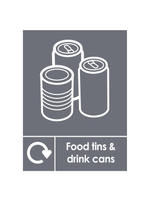 Food Tins and Drink Cans Bin Sticker - SE010