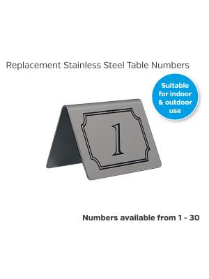 Replacement Stainless Steel Table Top Table Numbers