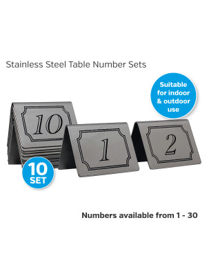 Stainless Steel Table Top Table Number Sets - ST Range