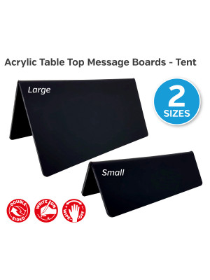 Acrylic Table Top Message Boards - Tent